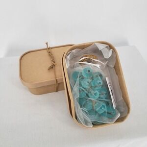 2pc Handmade Glass Grape Bunches Decorative Clusters Turquoise Yellow Gift Boxed